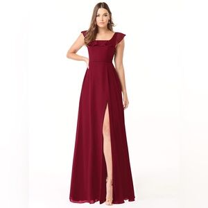 Azazie Burgundy Evening Gown